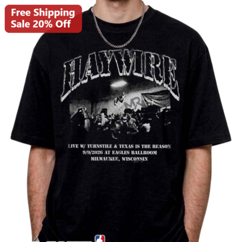 Haywire Live w/ Turnstile Eagles Ballroom Milwaukee Concert Tour Tee