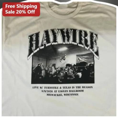 Haywire Live With Turnstile And Texas Is The Reason Vintage Hardcore Band Tee
