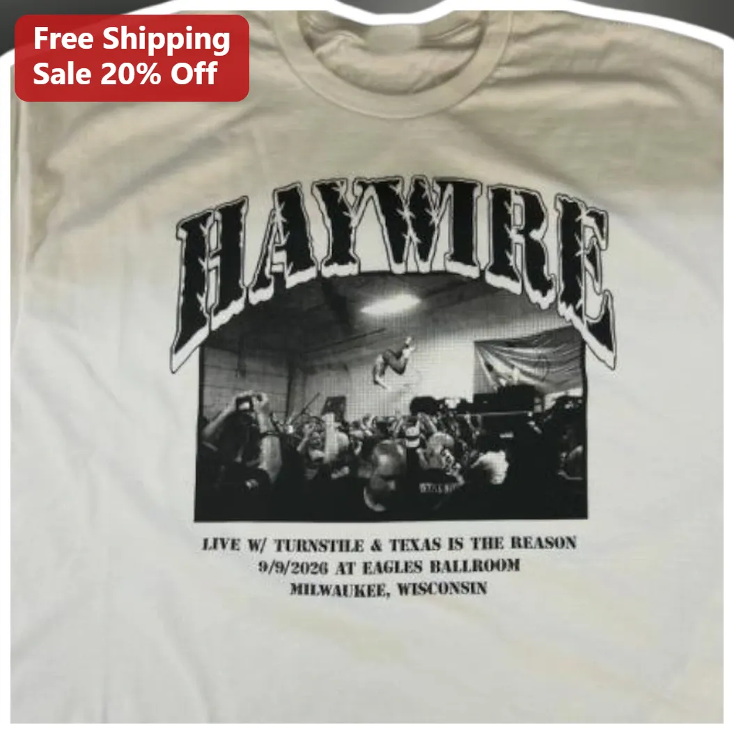 Haywire Live With Turnstile And Texas Is The Reason Vintage Hardcore Band Tee