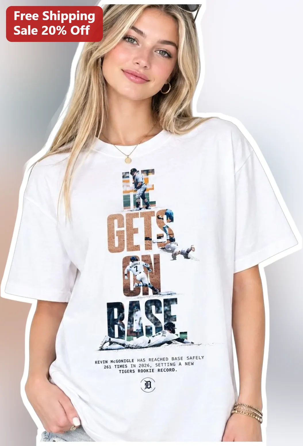 He Gets On Base Tee Moneyball Quote Graphic Shirt for Baseball Fans