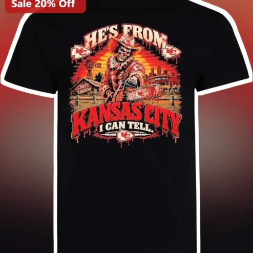 He's From Kansas City I Can Tell Tee Funny KC Chiefs Horror Clown Graphic Shirt Gift