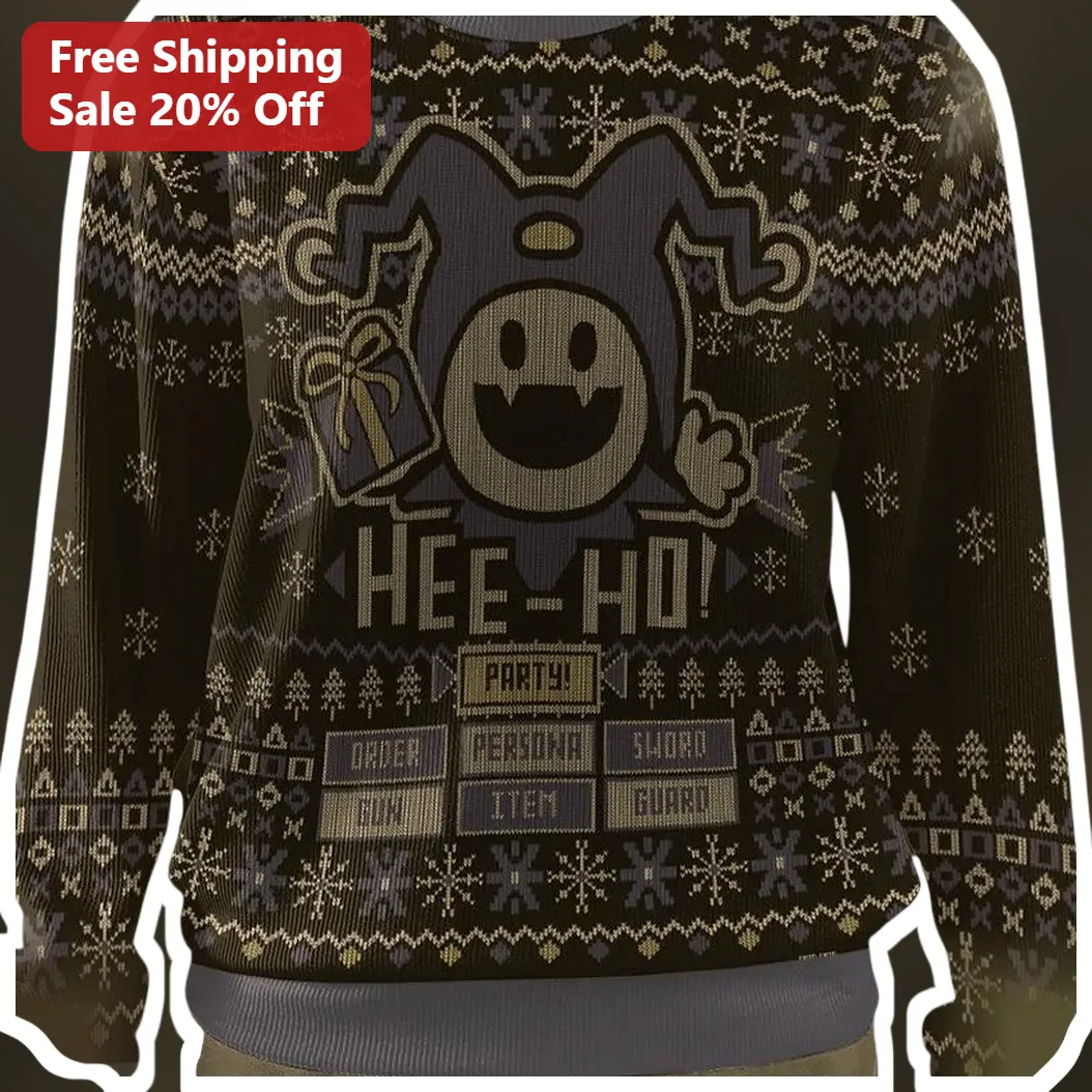 Hee Ho Jack Frost Persona Megami Tensei Ugly Christmas Sweater