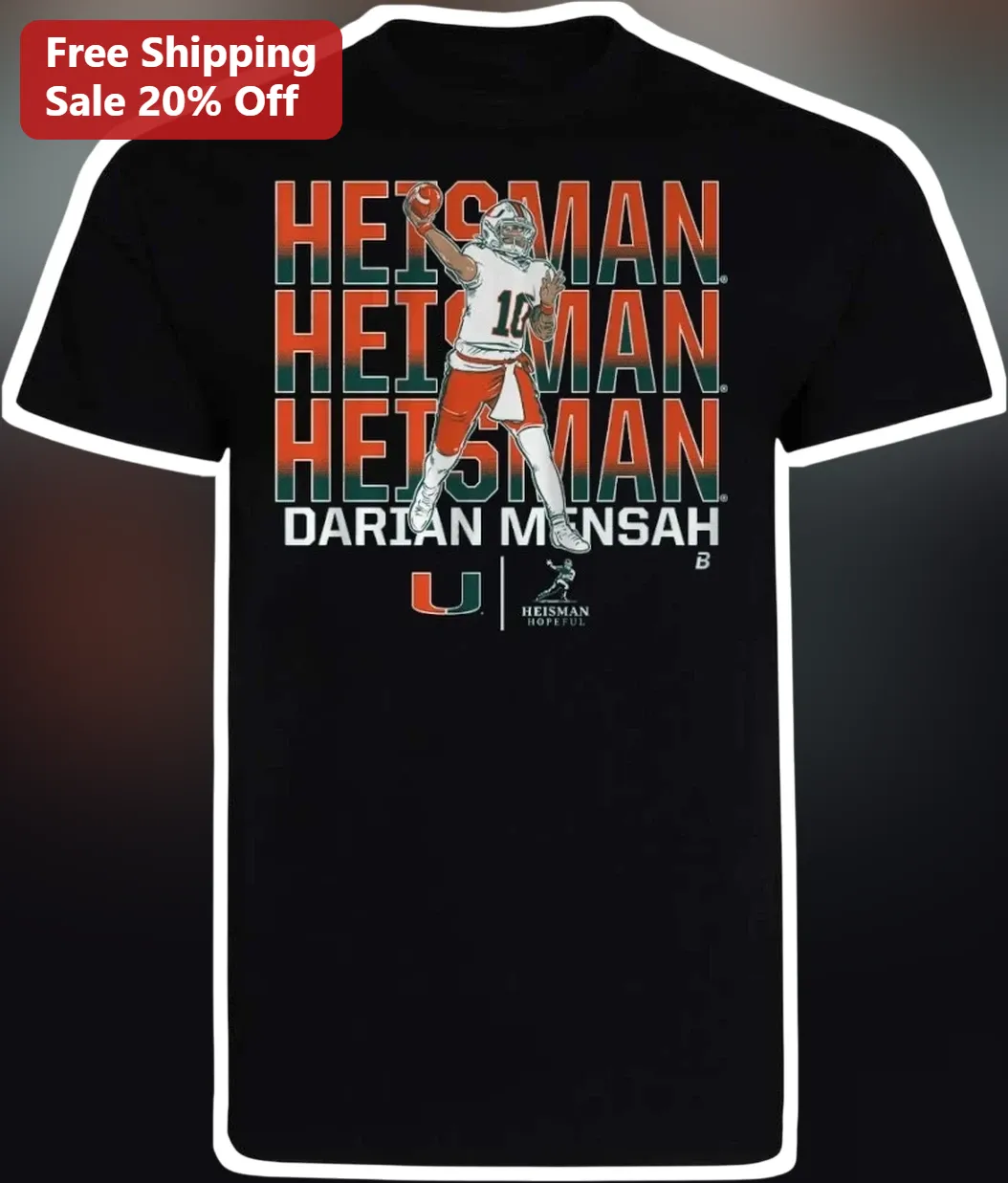 Heisman Hopeful Darian Mensah Miami Hurricanes QB Graphic Tee