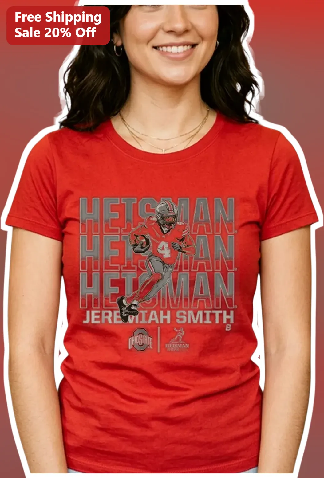 Heisman Jeremiah Smith Tee Ohio State Buckeyes College Football Fan Gift