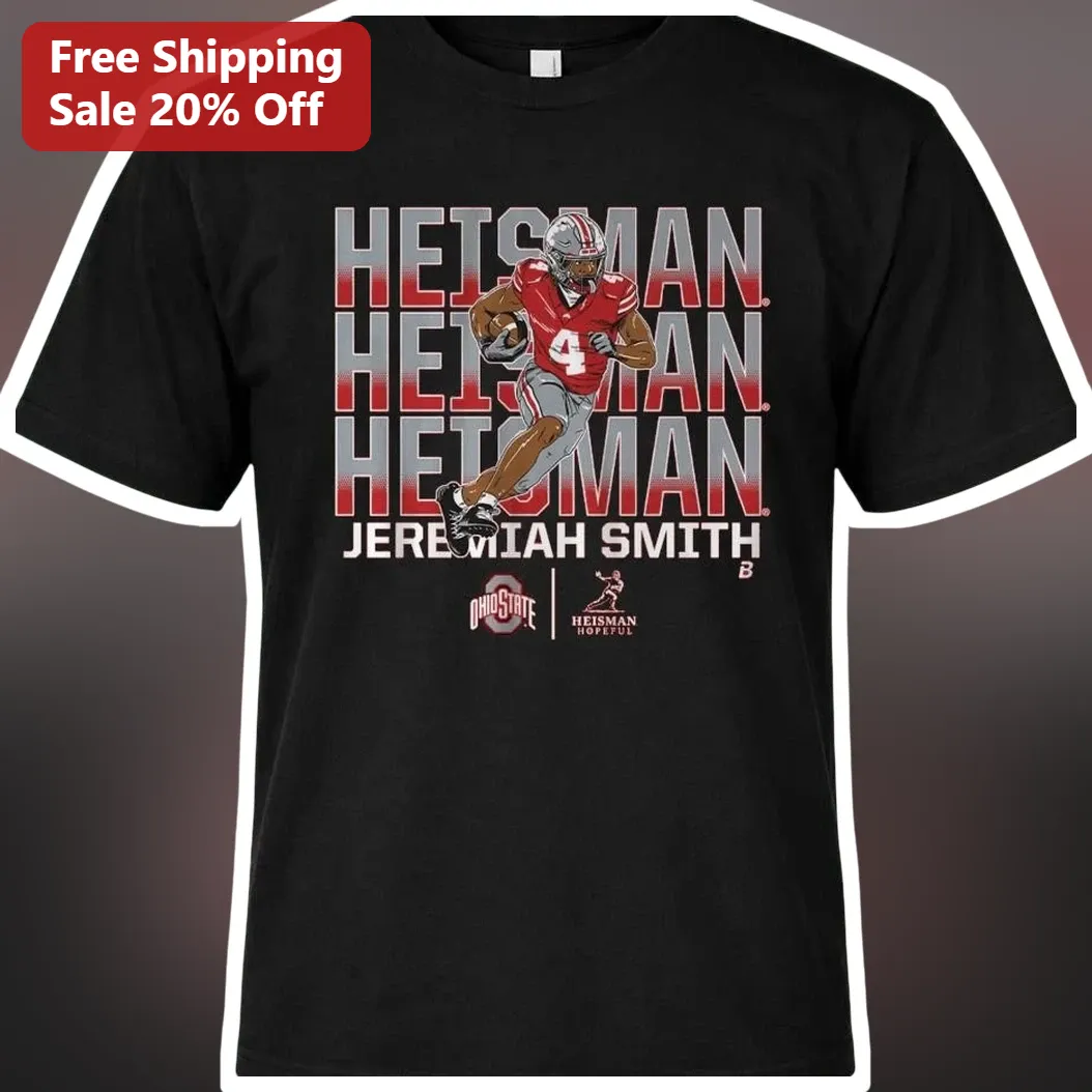 Heisman Jeremiah Smith Tee Ohio State Buckeyes Wide Receiver College Football Fan Gift