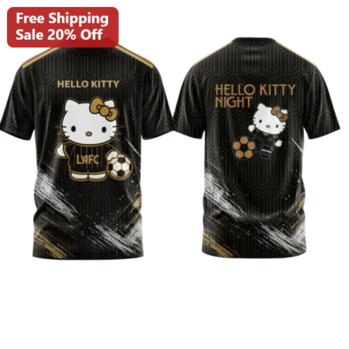 Hello Kitty Night Jersey Kawaii Soccer Fan Art Gift for Sanrio Enthusiasts