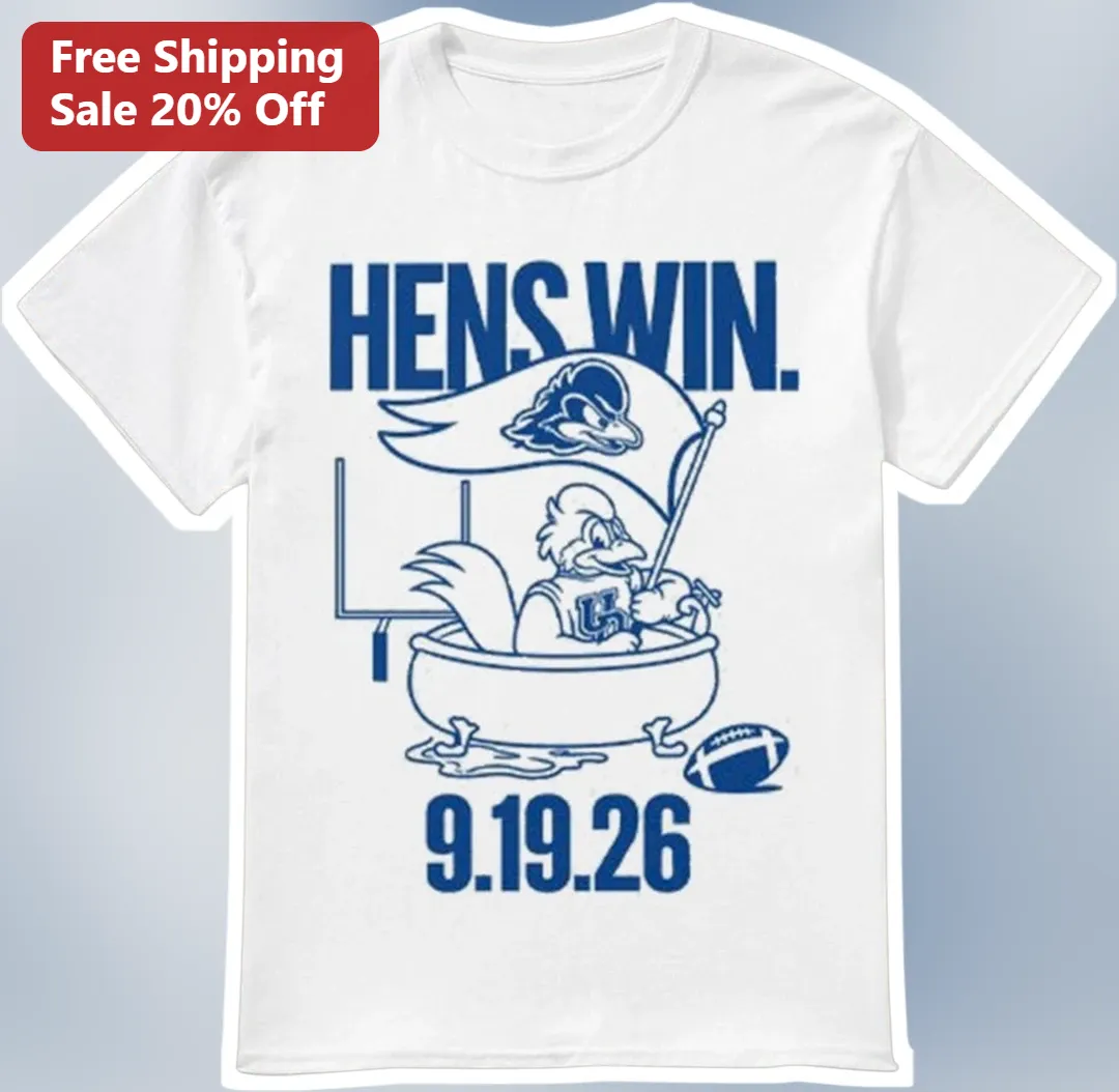 Hens Win. Funny College Football Fan Tee Utah Utes Delaware Blue Hens Game Day Gift