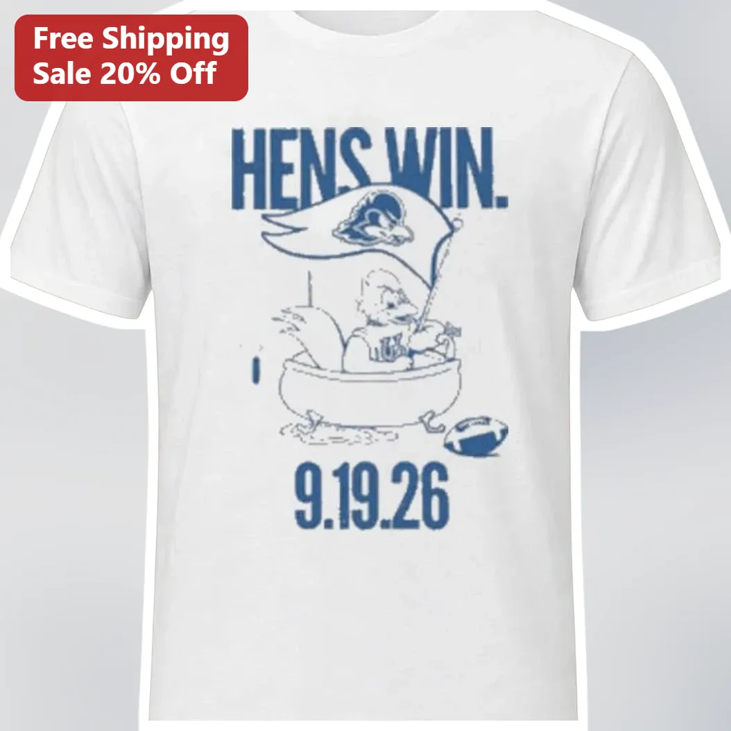 Hens Win Funny Hen Mascot Graphic Tee for College Football Fans