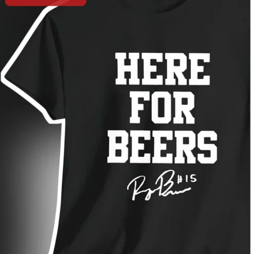 Here For Beers Funny Beer Lover Graphic Tee Unisex Cotton Shirt Gift