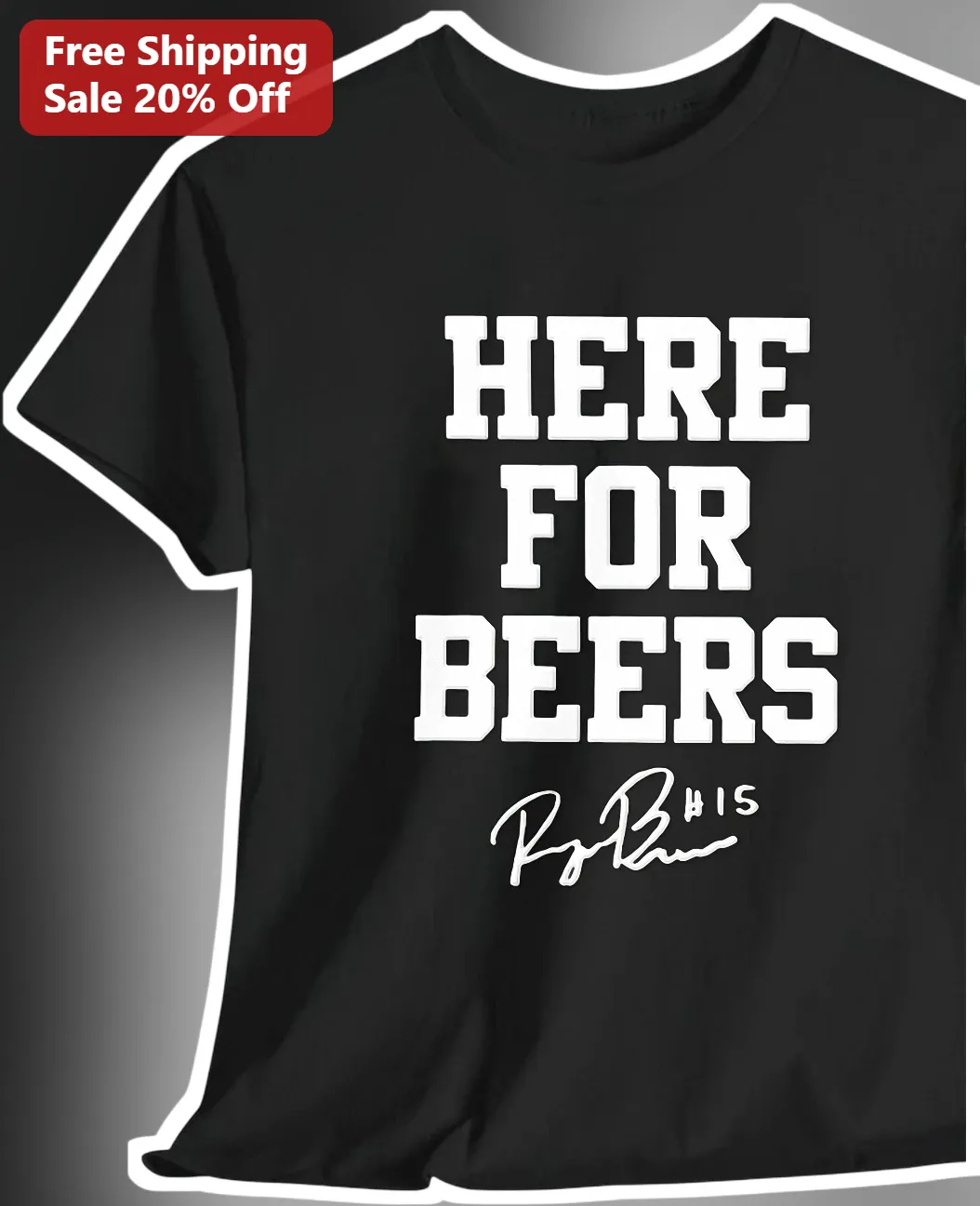 Here For Beers Funny Beer Lover Graphic Tee Unisex Cotton Shirt Gift