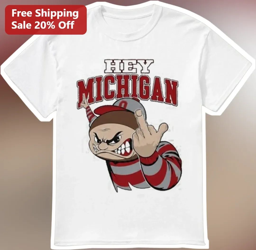 Hey Michigan Tee College Football Fan Graphic Shirt Novelty State Pride Apparel