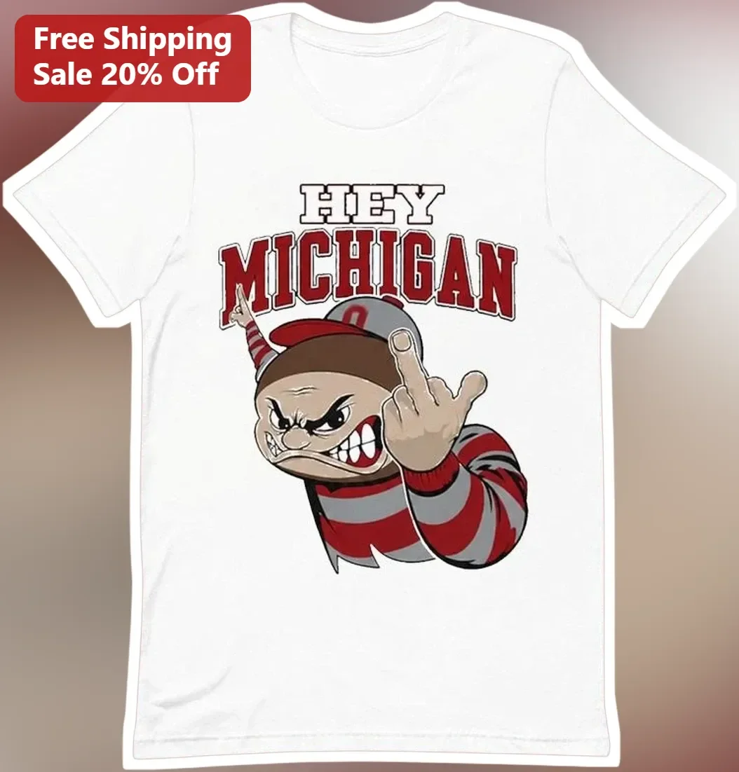 Hey Michigan Tee Wolverine University of Michigan Mascot College Football Shirt