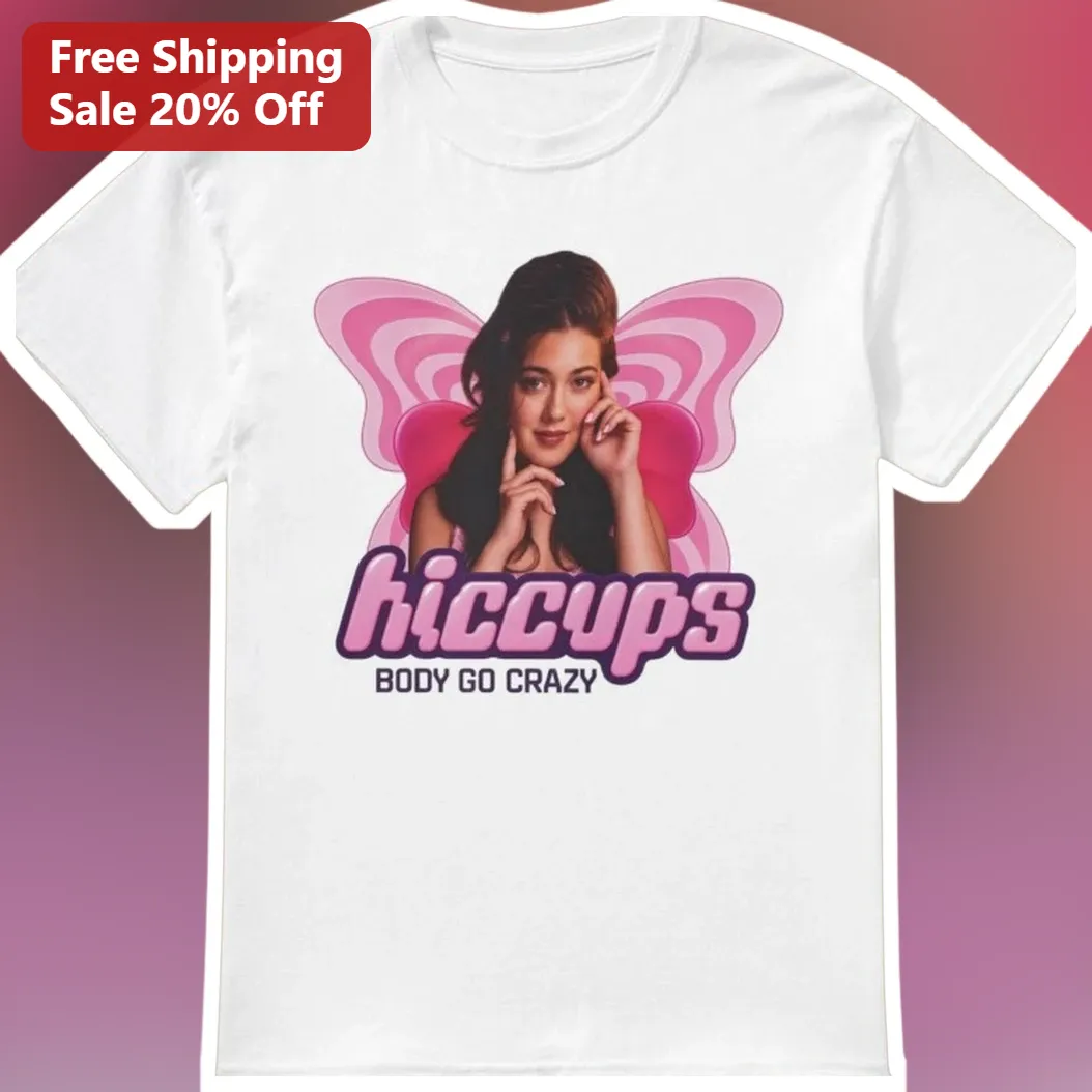 Hiccups Body Go Crazy Tee Viral TikTok Song Graphic Shirt for Women