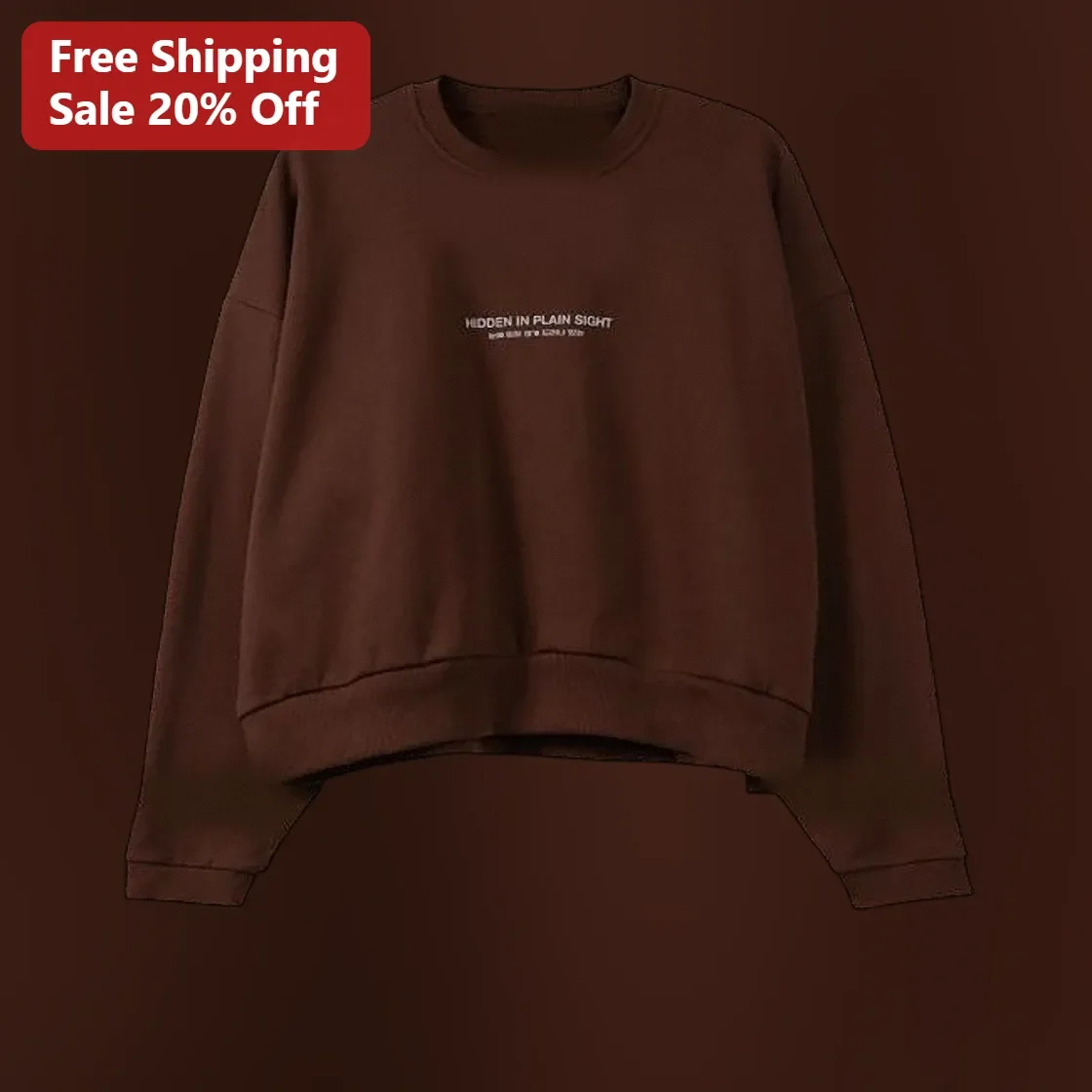 Hidden In Plain Sight Sweatshirt Minimalist Streetwear Crewneck For Gamers