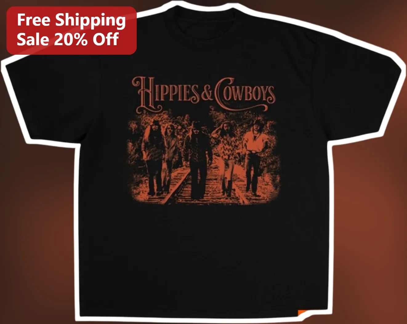 Hippies Cowboys Tee The Grateful Dead Vintage Western Graphic Shirt for Men Women