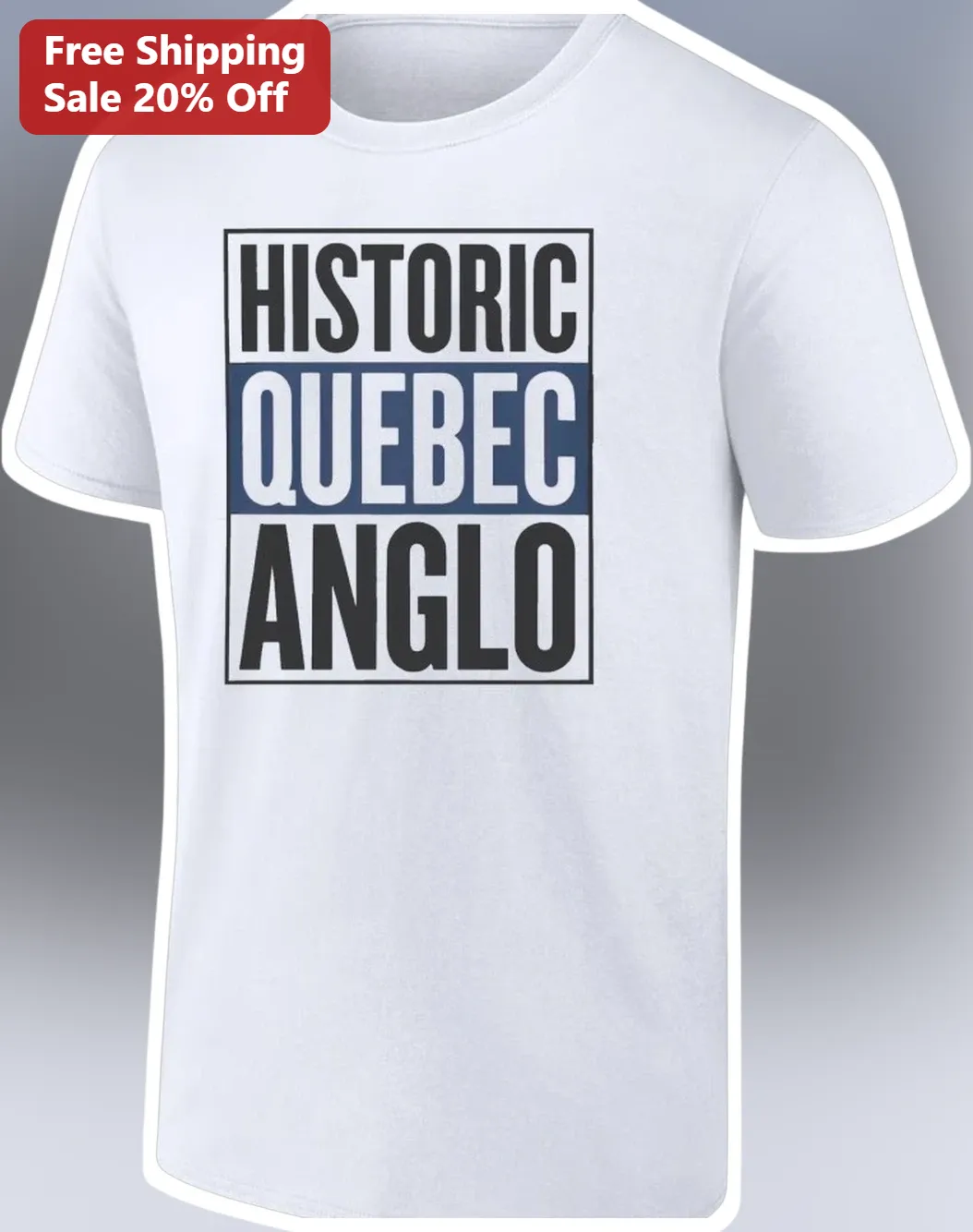 Historic Quebec Anglo Tee HQA Identity Graphic Shirt for Men Women