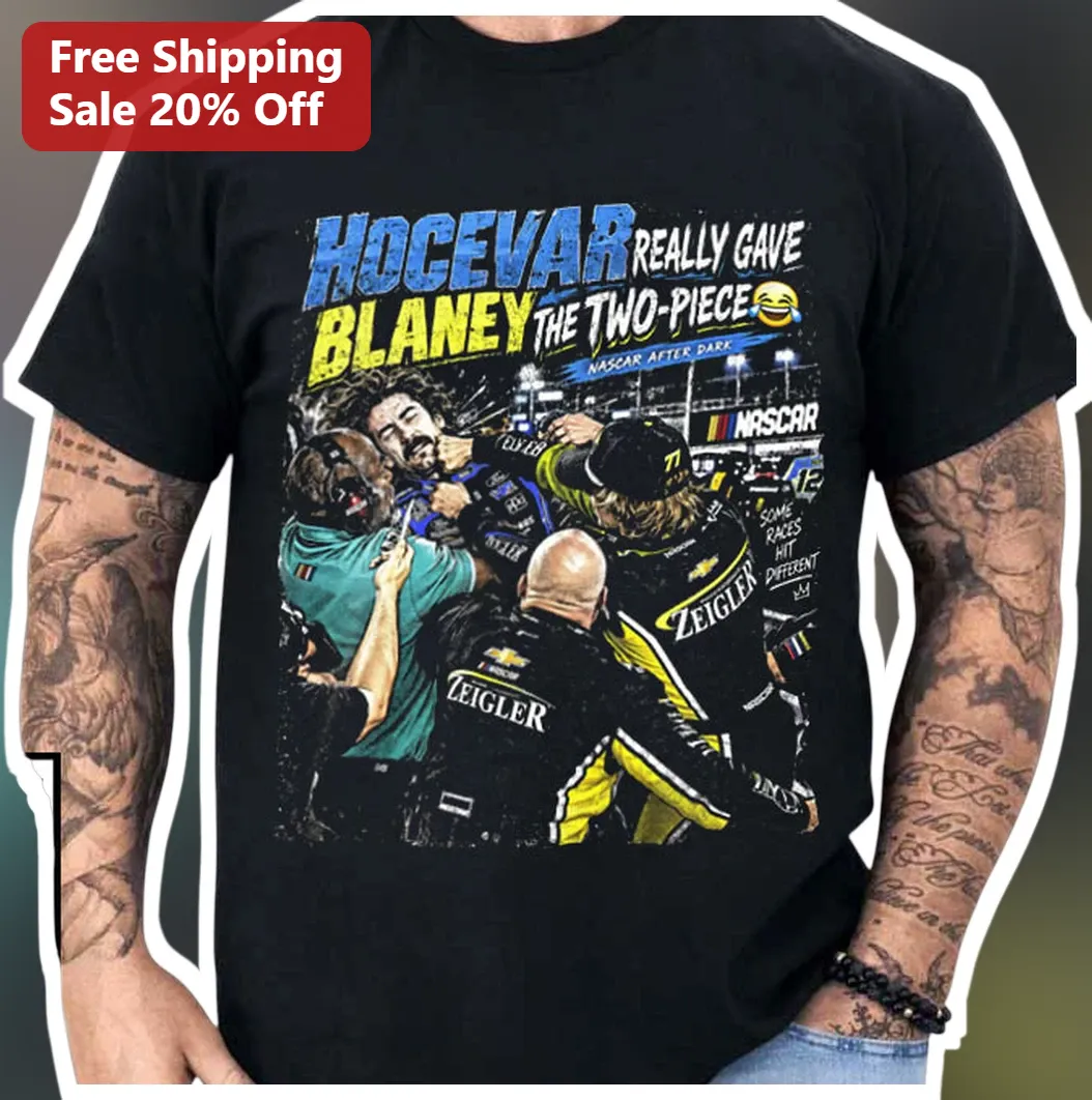 Hocevar Blaney Feud Tee Carson Hocevar Gave Ryan Blaney The Two-Piece Graphic Shirt
