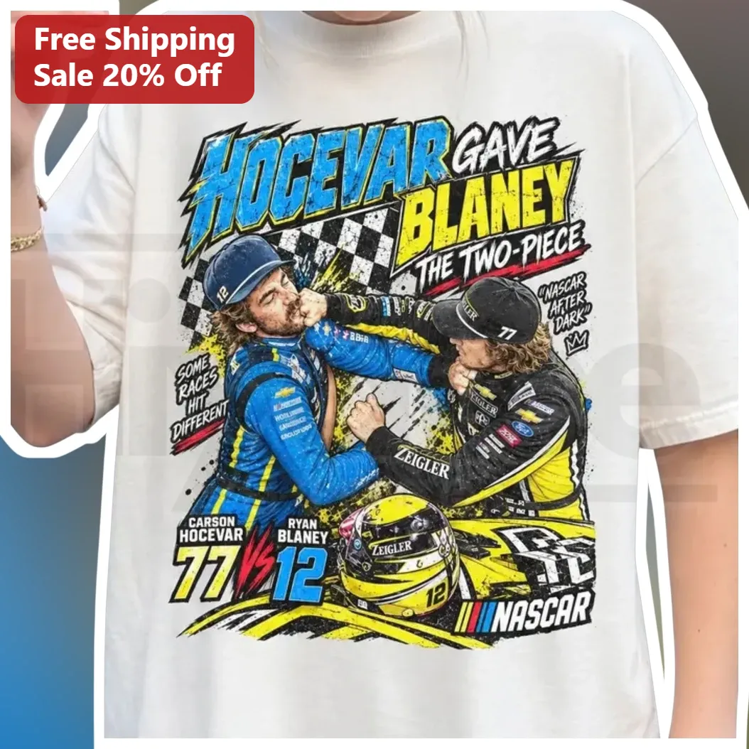 Hocevar Gave Blaney The Two-Piece Some Races Hit Different NASCAR Bristol Fight Graphic Tee