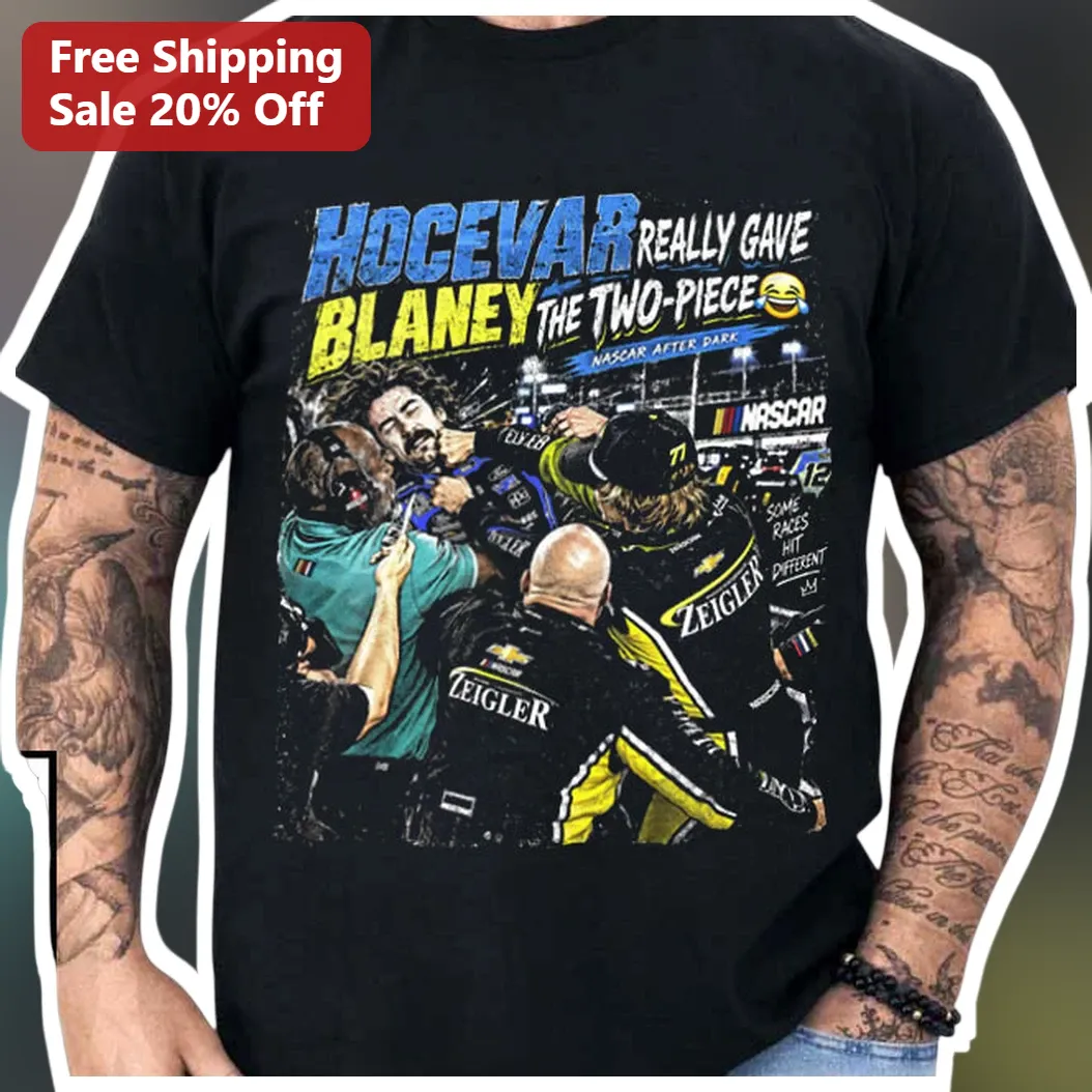 Hocevar Really Gave Blaney The Two-Piece NASCAR Funny Graphic Tee