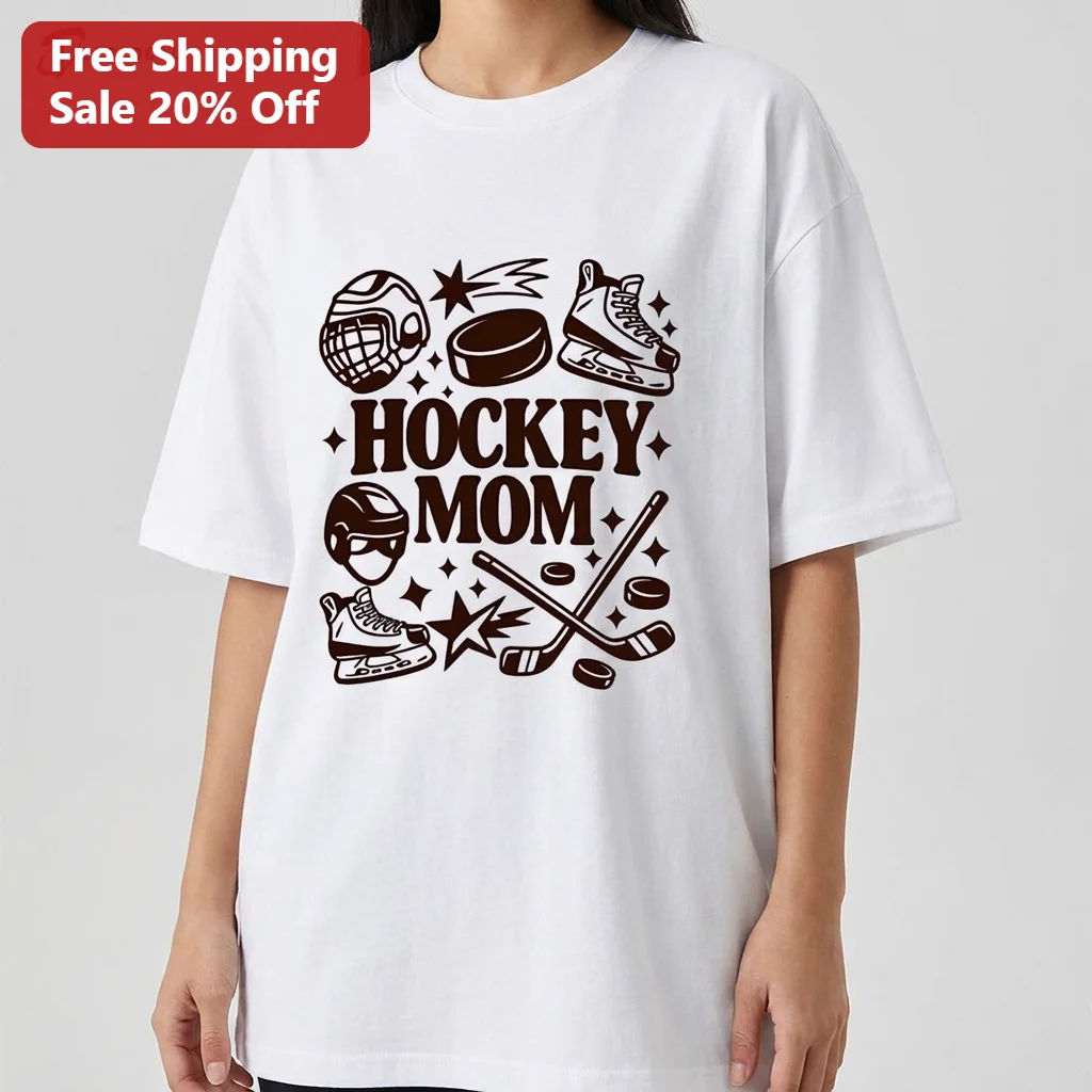 Hockey Mom Tee Retro Ice Hockey Game Day Sports T-Shirt, Vintage Hockey Mom Gift