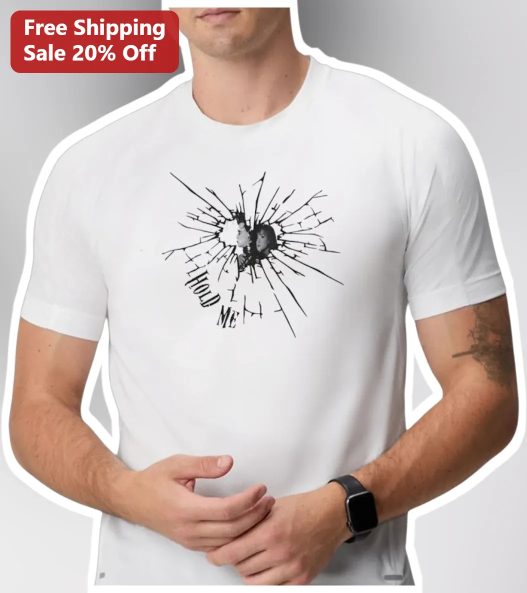Hold Me Graphic Tee Shattered Glass Edgy Streetwear Gift for Men Women