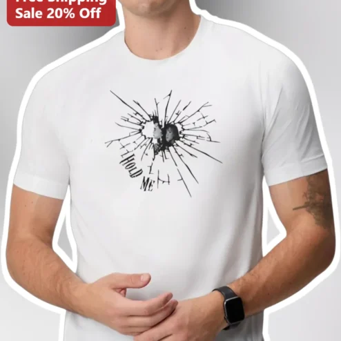 Hold Me Tee Shattered Glass Embrace Graphic T-Shirt Grunge Emo Alternative Clothing Gift
