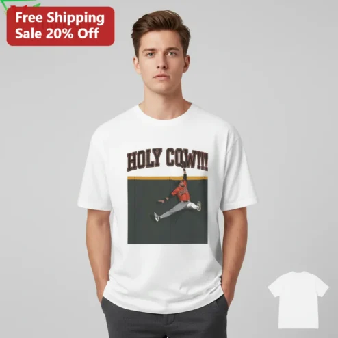 Holy Cow Colton Cowser Tee, Baltimore Orioles Home Run Robbery Catch Shirt, MLB Baseball Fan Gift