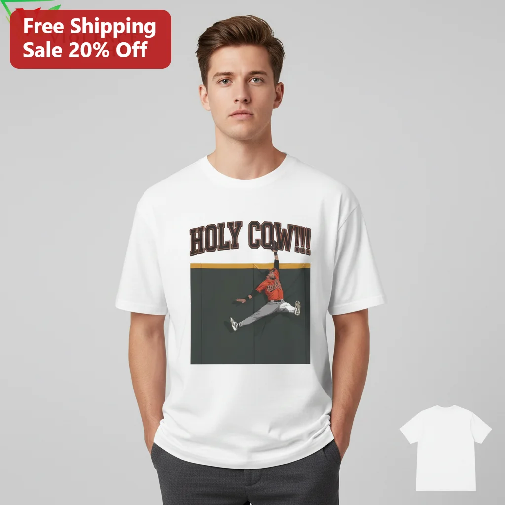 Holy Cow Colton Cowser Tee, Baltimore Orioles Home Run Robbery Catch Shirt, MLB Baseball Fan Gift