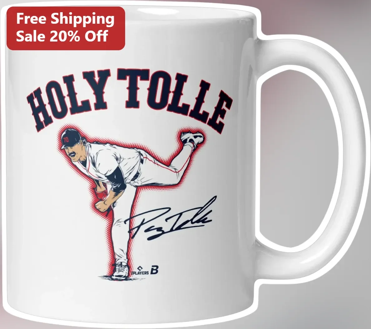 Holy Tolle Baseball Pitcher Mug Rocco Baldelli Vintage Sports Gift
