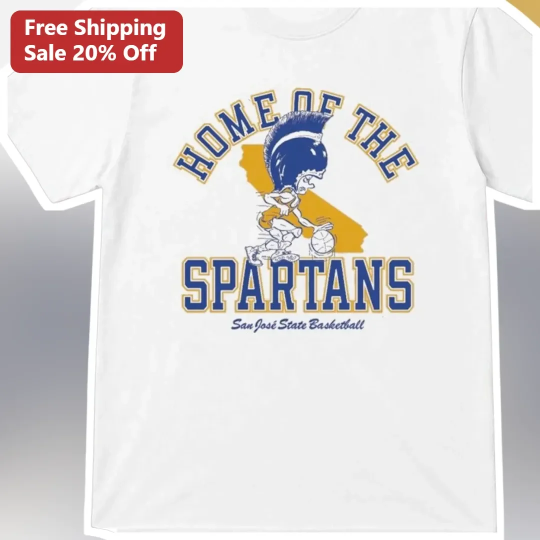 Home Of The Spartans San Jose State Basketball Tee SJSU College Fan Gear Shirt