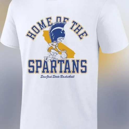 Home Of The Spartans San Jose State Basketball Tee SJSU College Spirit Shirt