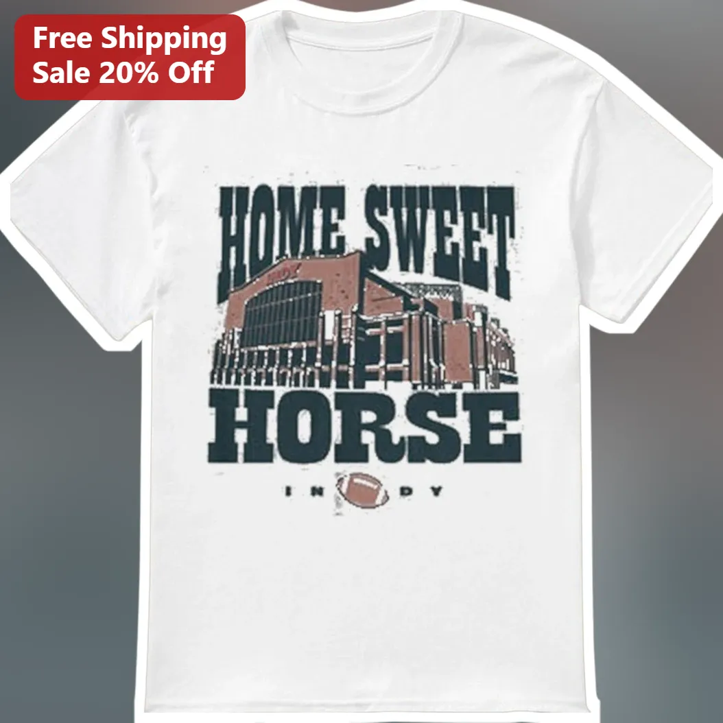 Home Sweet Horse In Indy Tee Vintage Indianapolis Colts Fan Shirt Retro Football Graphic Tee Gift for Men Women