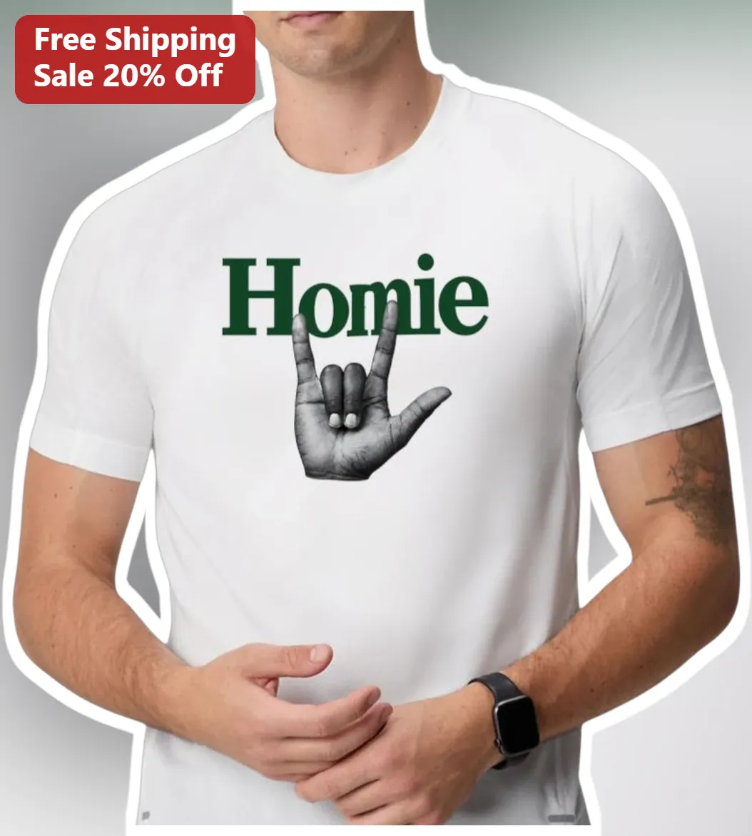 Homie Tee I Love You Sign Language Graphic T-Shirt ASL Friendship Gift