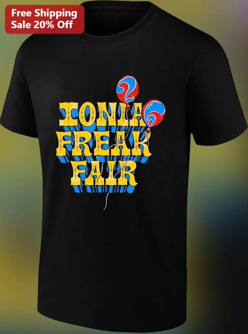 Honia Freak Fair Tee Retro Carnival Graphic T-Shirt for Festival Fans