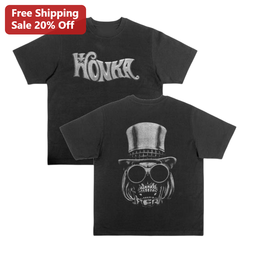 HONK Y2K Streetwear Skull Metallic Graphic Tee for Men and Women