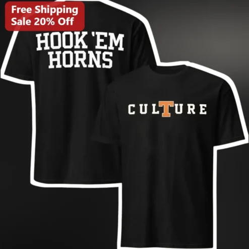 Hook 'em Horns Culture Graphic Tee Texas Longhorns UT Austin Spirit Shirt