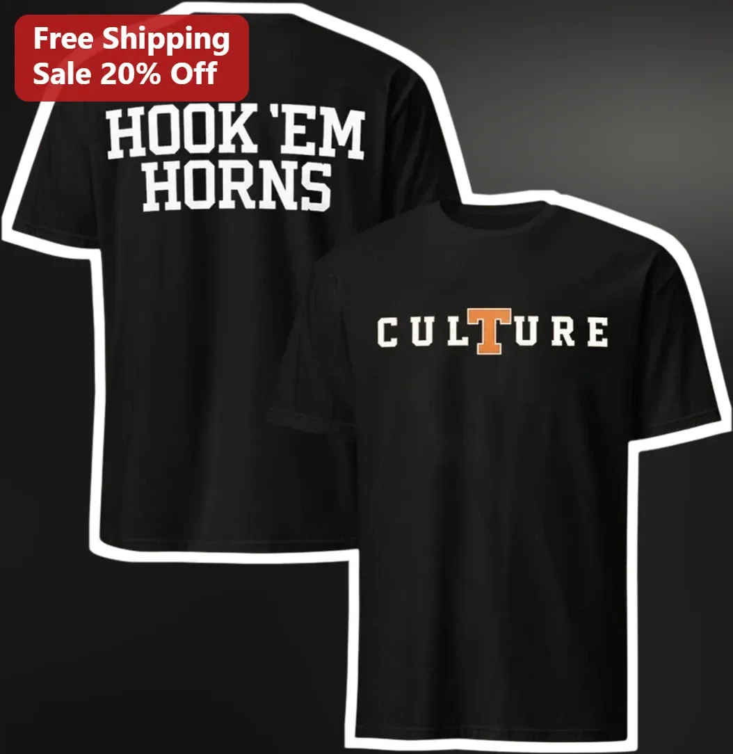 Hook 'em Horns Culture Graphic Tee Texas Longhorns UT Austin Spirit Shirt