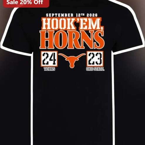 Hook 'em Horns Texas Longhorns College Football Tee