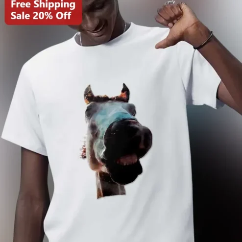 Horse Head Graphic Tee Watercolor Equestrian Art Shirt for Men Women Horse Lover Gift