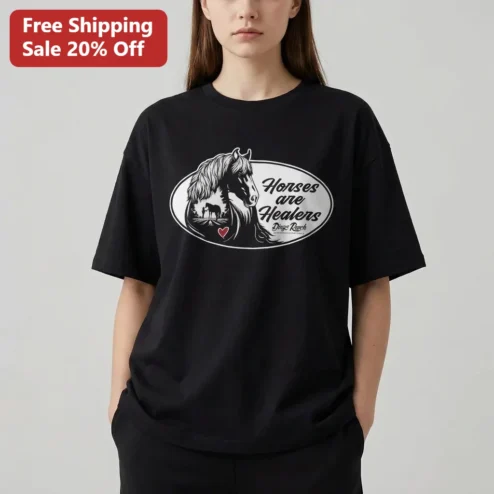 Horses are Healers Tee, Equine Therapy Horse Lover Gift for Equestrians