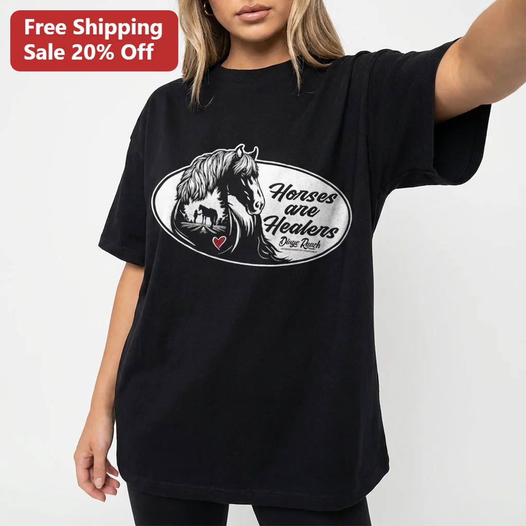 Horses are Healers Tee Vintage Horse Lover Gift for Equestrians and Horse Owners