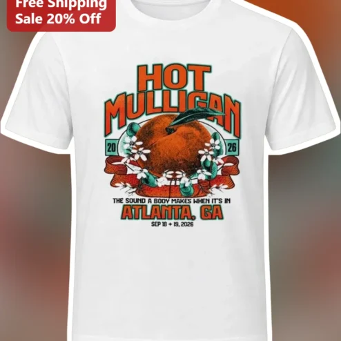 Hot Mulligan The Sound A Body Makes When It's In Atlanta Ga Tee Vintage Tour Merch