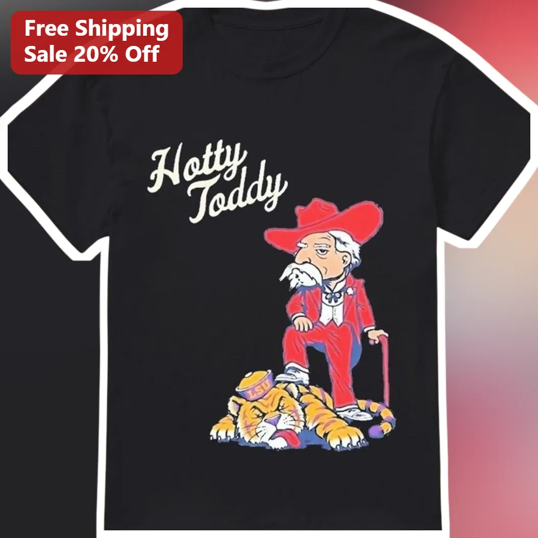 Hotty Toddy Tee Joe Burrow Grandfather LSU Tigers Cartoon Graphic Shirt for College Football Fans