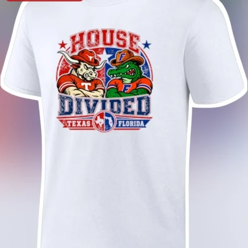 House Divided Tee Texas Longhorns vs Florida Gators Vintage Rivalry Shirt for Game Day