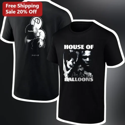 House of Balloons XO The Weeknd Vintage Tour Merch Graphic Tee