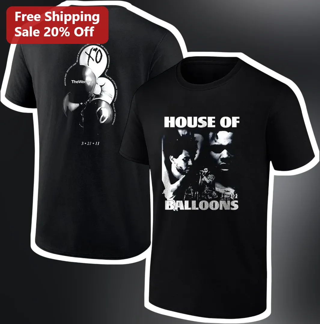 House of Balloons XO The Weeknd Vintage Tour Merch Graphic Tee