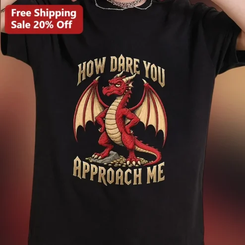 How Dare You Approach Me Dragon Jim Funny Graphic Tee