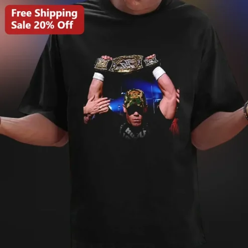 Hulk Hogan Championship Belt Graphic Tee for Men Wrestling Fans