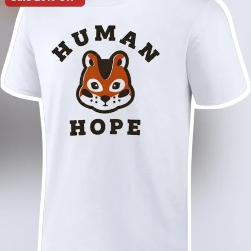 Human Hope Graphic Tee Cute Squirrel Cartoon Design BTS J-Hope Inspired Merch