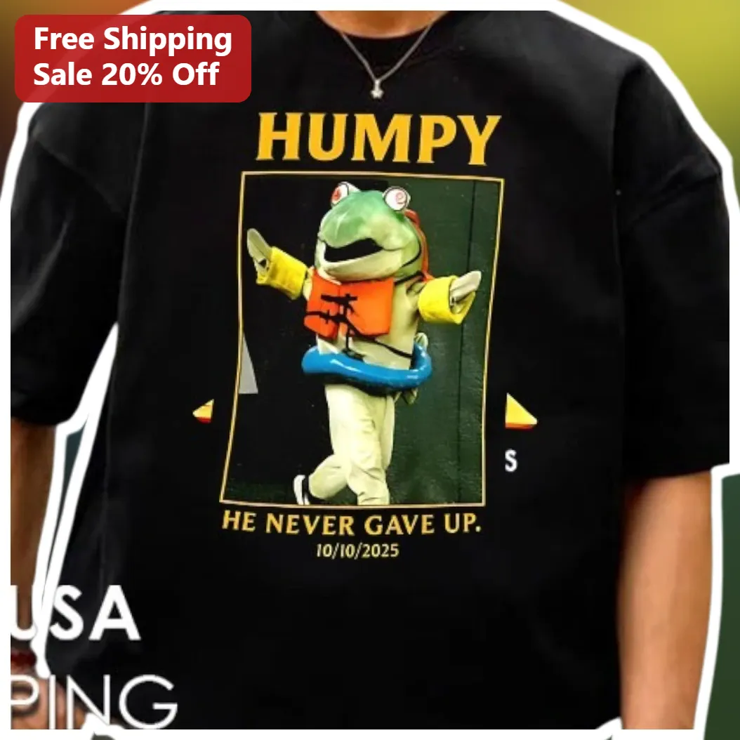 Humpy He Never Gave Up Tee UMass Minutemen Vintage Collegiate Mascot Shirt